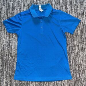 CLIQUE Women's Size Small Short Sleeve Performance Polo Shirt Aqua Blue Top NWOT